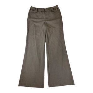 Nine West Pants Womens 10‎ Brown Wide Leg Flat Front Chino Pockets Boho Office